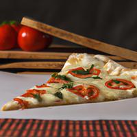 New york style margherita pizza slice