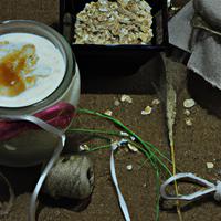 Oat vanilla kefir yogurt