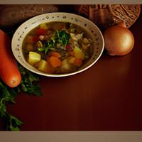 One bowl of vegetable soup