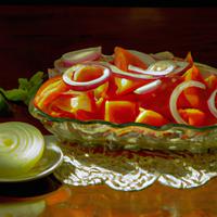 Onion and tomato salad