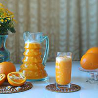 Orange juice with bits