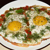 Overeasy large eggs