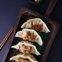 Pan fried beef dumpling
