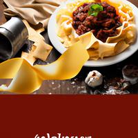 Pappardelle pasta with meat sauce
