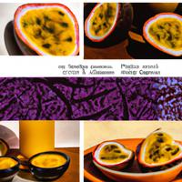 Passion fruit with seeds