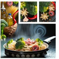 Pasta with broccoli and bacon