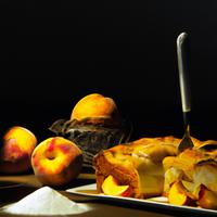 Peach cobbler pound cake