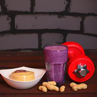 Peanut butter and jelly smoothie retro fitness
