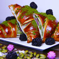 Pistachio blackberry croissant