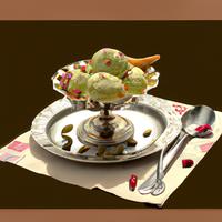 Pistacio ice cream