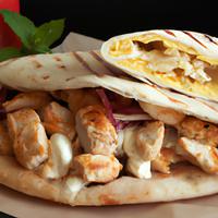 Pita with chicken and cheese