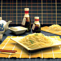 Plain lo mein noodles