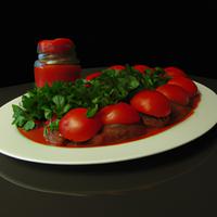 Poignee de tomates cerises persil