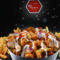 Poke factory chicken poutine