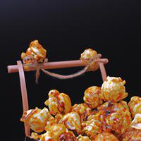 Popcorn covered caramel