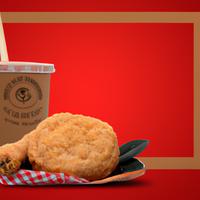 Popeyes chicken leg and biscuit