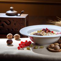 Porridge with nuts and berries