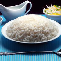 Portion white rice