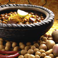 Potato and black chana curry