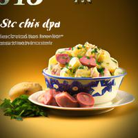 Potato salad with sausage