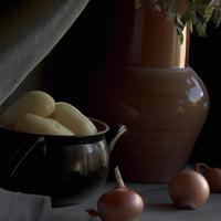 Potatoes and onion