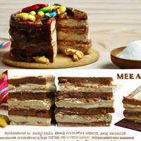 Protein bar birthday cake