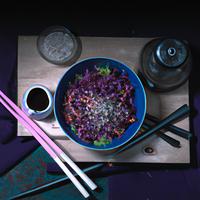 Red cabbage sesame salad