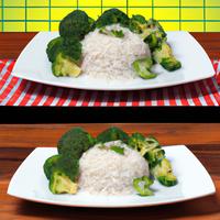 Rice and broccoli