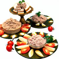 Rice cake with tuna spread