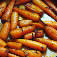 Roasted carrots in butter
