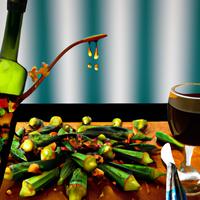 Roasted okra with olive oil