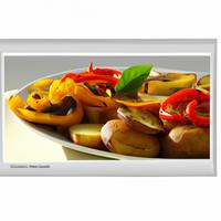 Roasted potatoes and bell peppers