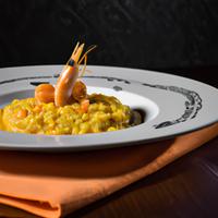 Saffron risotto with shrimps