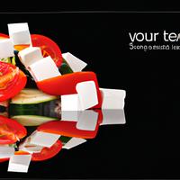 Salad feta tomato roca bill pepper cucumber