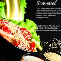 Salad with asian sesame dressing