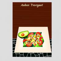 Salad with avocado and tomatoes