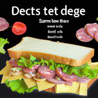 Sandwich with lettuce and deli meat