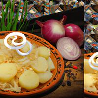 Scallop potatoes with onions