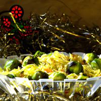 Shredded brussels sprouts salad