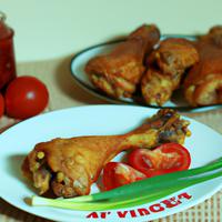 Skinless air fried drumstick