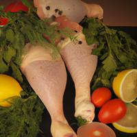 Skinless chicken breast leg thighs