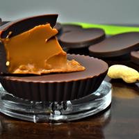 Skinny dipped dark chocolate peanut butter cup