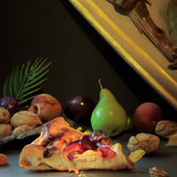 Slice of fruit pie
