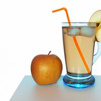Soda water with apple juice