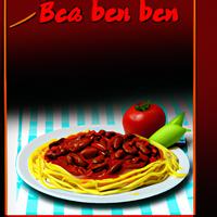 Spaghetti with tomato sauce and kidney beans