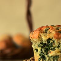 Spinach and cheese muffin