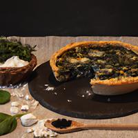 Spinach and feta quiche