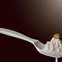 Spoon of icecream