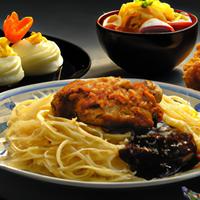 St burgs spaghetti and fried chicken