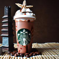 Starbucks venti mocha with almond milk